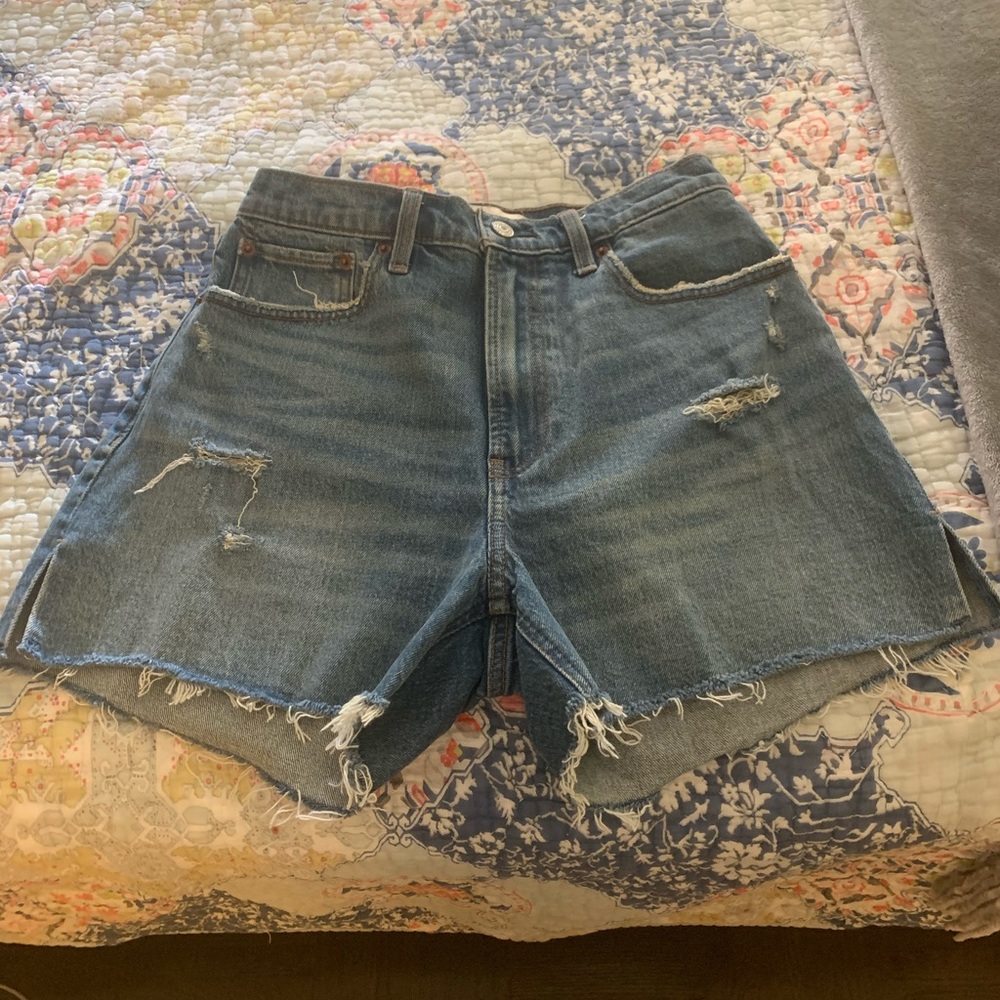 Abercrombie Curve Love High Rise Denim Shorts